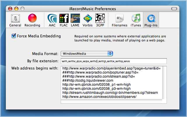 Plug-In Preferences