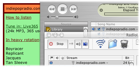 Drag and drop from Live365, via iTunes